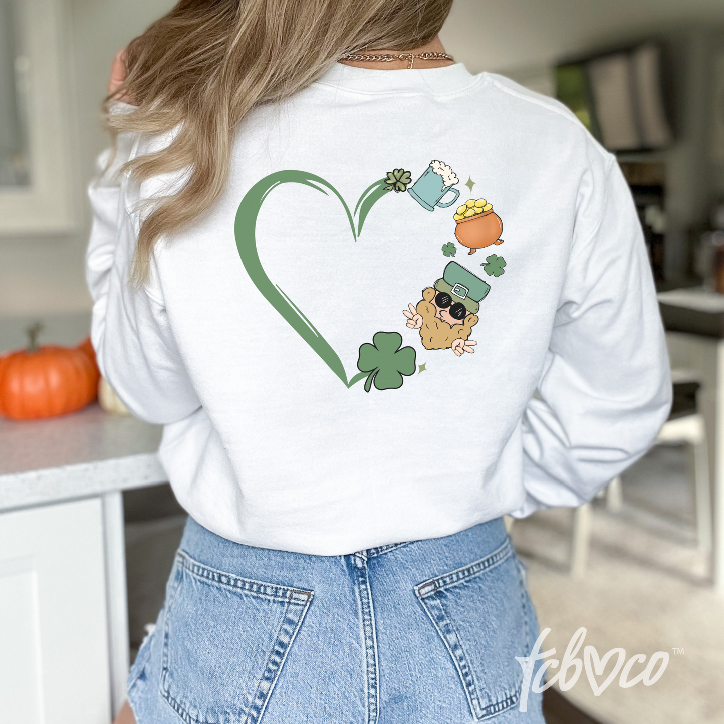 St. Patrick's Day Heart Sublimation Transfer