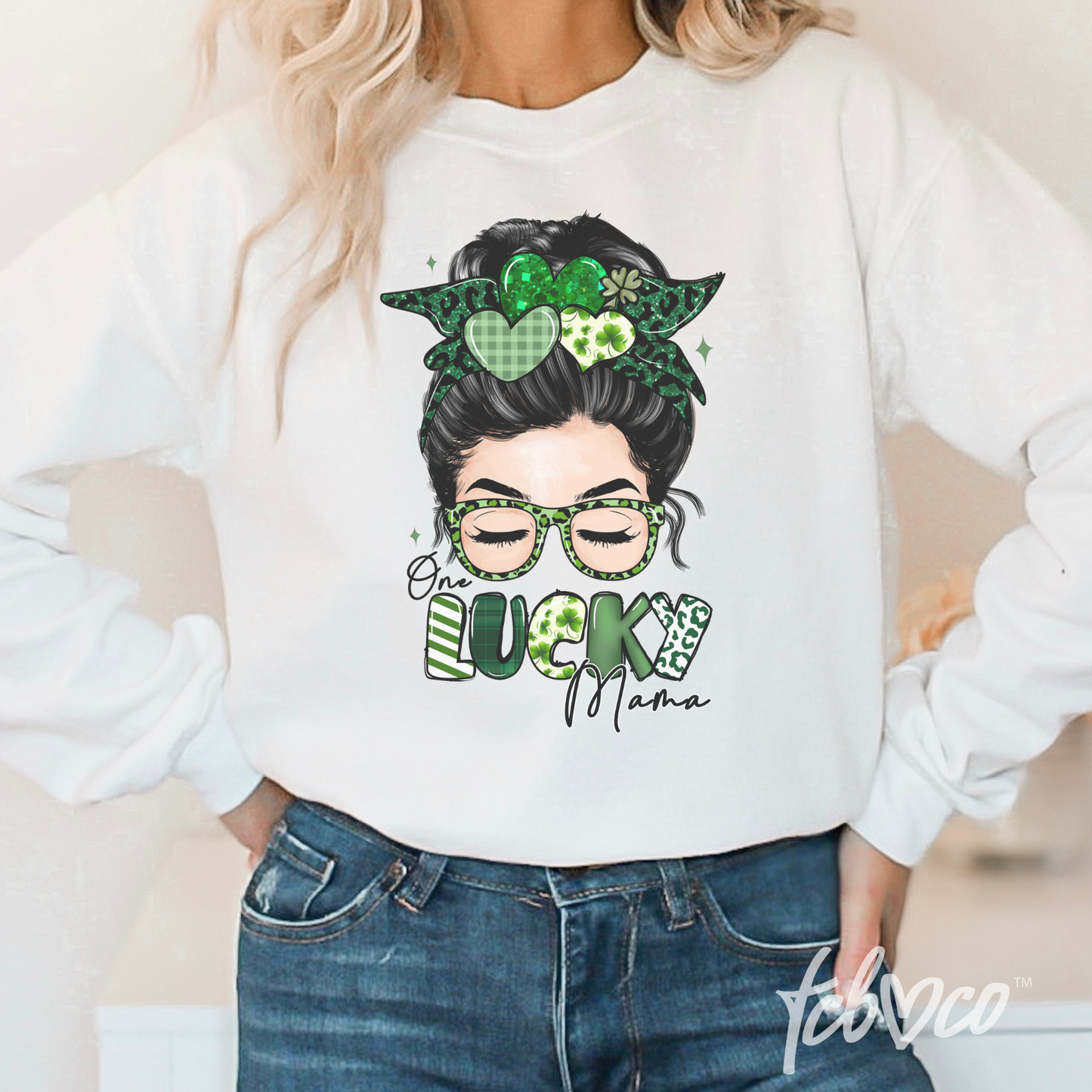 One Lucky Mama Sublimation Transfer