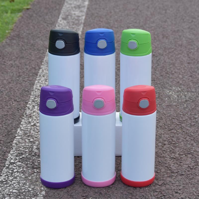 12oz Kids Stainless Steel Flip Top Water Bottle For Sublimation