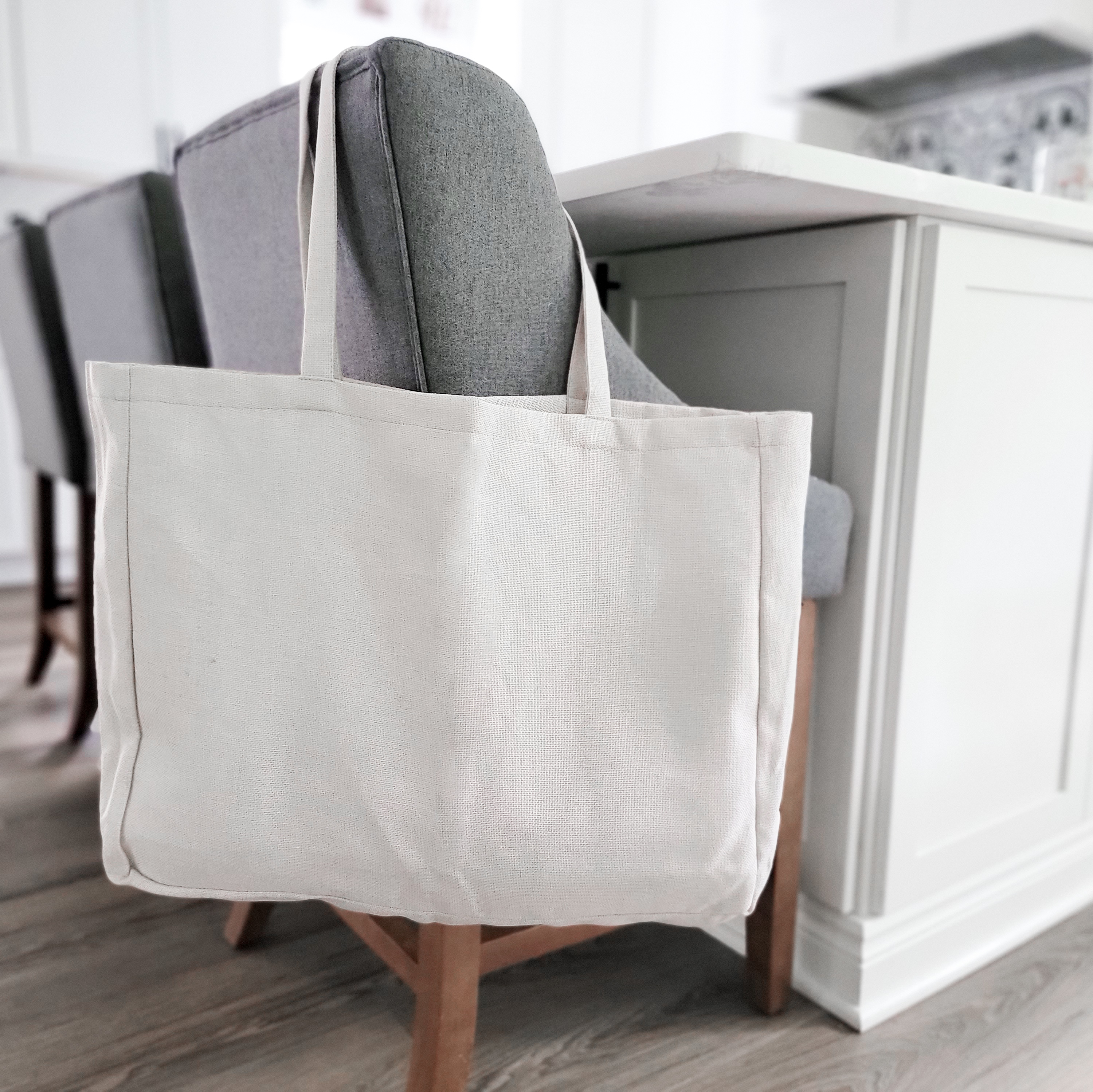 Sublimation Blank Cotton Linen Shopping Bag Tote Bag