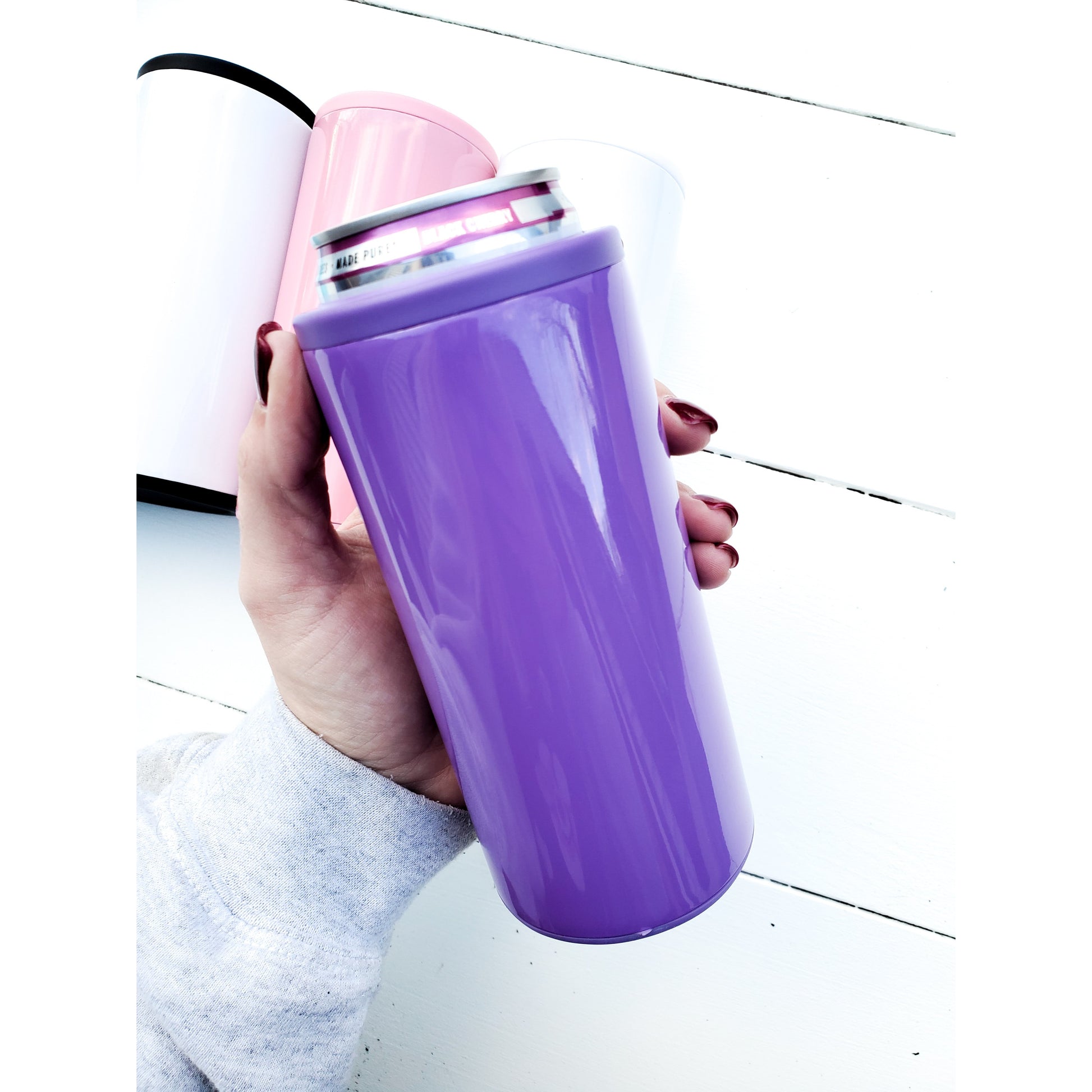 Shimmery Skinny Sublimation Can Cooler (Fit Tall Skinny Cans