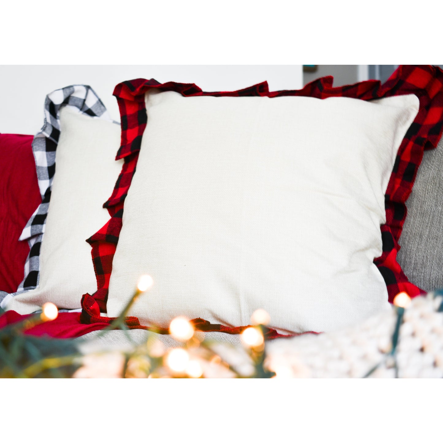 15 x 15 Buffalo Plaid Linen Sublimation Pillow Case – TCB Co. Design Shop