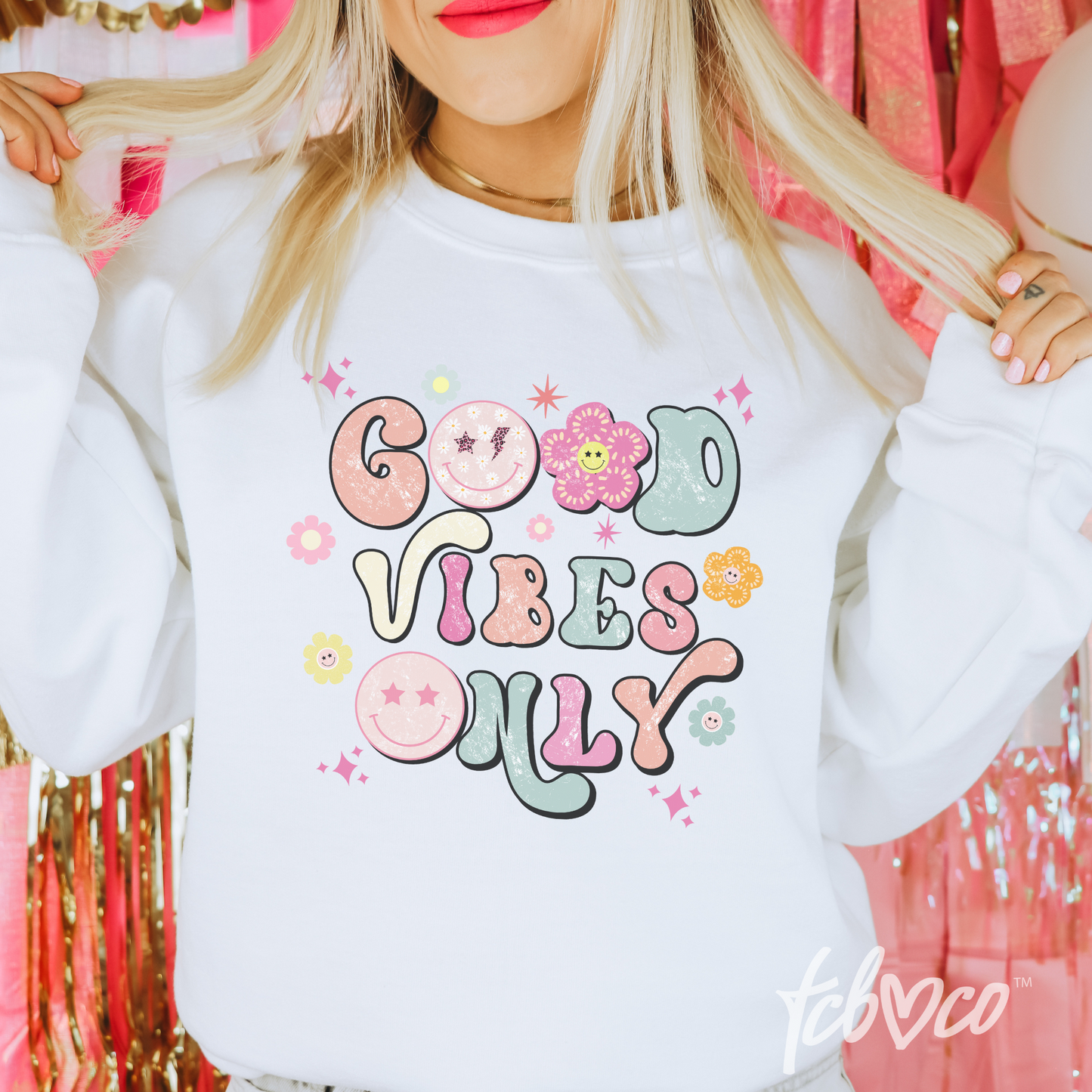 Good Vibes Only DTF Full Color